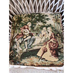 Vintage Tapestry Pillow Cover: Renaissance Style Accent Cushion